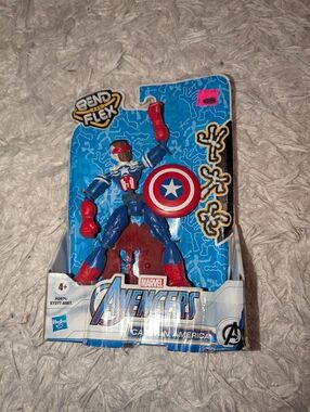 Marvel Avengers Captain America Bend and Flex Action Figure NIB